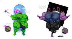 absurd_res anthro aura ball_gag before_and_after bobthetanuki clothed clothing delta_rune_(emblem) deltarune domestic_cat felid feline felis fully_clothed gag gerson gerson_boom_(deltarune) green_body growth hi_res hollow_eyes hyper_muscles internal male mammal mask mask_transformation muscle_growth muscular muscular_male pocketcat_(fear_&_hunger) possession reptile scalie solo soul soul_absorption status_effect symbol thong transformation turtle underwear wearing_mask