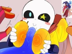 undertale undertale_au undertale_(series) undertale_fanfiction ink_sans_(fan_character) ink_sans female_sans sans sans_au inktale error_sans_(fan_character) error_sans ectobody 1girls 1boy 1boy1girl breasts female skeleton skeleton_girl