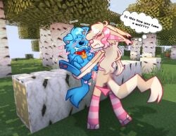 animal_genitalia anthro bestiality canid canine canis cannedcanine collar duo fart_dog(cannedcanine) female feral genitals herm intersex male male/female mammal microsoft minecraft mojang nonbinary_(lore) toony trans_(lore) trans_woman_(lore) wolf xbox_game_studios