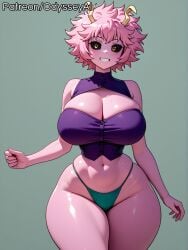ai_generated alien alien_girl ashido_mina ass big_ass big_breasts big_thighs black_eyes blush blush_lines blushing blushing_at_viewer blushing_female breasts breasts_bigger_than_head cleavage clothed clothed_female clothing curvaceous curvaceous_body curvaceous_female curvaceous_figure curves curvy curvy_female curvy_figure curvy_hips female female_focus female_only high_waisted_panties hourglass_figure hourglass_figured_female huge_breasts large_breasts looking_at_viewer medium_hair mina_ashido narrow_waist odysseyai panties partially_clothed pink_body pink_hair pink_skin plain_background revealing_clothes sexy smile smiling smiling_at_viewer solo solo_female solo_focus thick thick_ass thick_legs thick_thighs thighs thin_waist wide_ass wide_hips wide_thighs