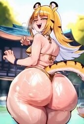 1girls ai_generated animal_ears ass ass_bigger_than_head ass_focus big_ass bikini blonde_hair bubble_butt curvy fat_ass female female_only from_behind genlation gold_bikini golden_bikini golden_week green_eyes hi_res highres hoyoverse huge_ass ju_fufu large_ass long_hair looking_at_viewer looking_back mihoyo multicolored_hair narrow_waist oiled oiled_skin outdoors pear-shaped_figure shiny_skin small_breasts solo solo_female sweat sweating swimsuit tagme tail thick thick_ass thick_legs thick_thighs thong_bikini tiger_ears tiger_girl voluptuous white_hair wide_hips zenless_zone_zero