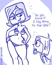 bikini debbie_turnbull debs_turnbull erect_nipples milf monochrome mother_and_son rage_grenade robotboy rough_sketch tommy_turnbull