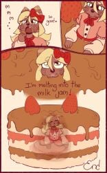 animation_meme_community anonymous_artist cake chocolate female female_only happy_belated_5_months_late_pin_pin it_is_not_just_quicksand_i_like_pinuh milk_jam pinuh pretty_dress sink sinking sinking_feeling strawberry tagme vanilla wholesome
