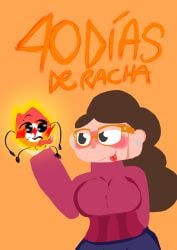 40_days battle_for_dream_island bfb bfdi boobs dick drawing duolingo duolingo_style duolingo_users fire flame object_shows oc original_artwork original_character penis tagme tagme_(artist)