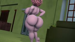 1girls 3d 3d_animation animated ass barefoot big_ass completely_nude completely_nude_female female female_only full_body ironhawk mina_ashido my_hero_academia naked naked_female nude nude_female pink_body pink_hair solo solo_female strut tagme twerking video walk walk_cycle walking