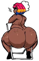 1girls 2026 2d 2d_(artwork) alternate_version_available anger_symbol anger_vein annoyed annoyed_expression ass ass_focus big_ass big_butt chair chica's_magic_rainbow chica's_magic_rainbow_(human) color colored curls dark-skinned_female dark_skin digital_drawing_(artwork) digital_media_(artwork) fat_ass fat_butt female female_focus female_only five_nights_at_freddy's freckles freckles_on_ass freckles_on_butt freckles_on_legs huge_ass huge_butt large_ass large_butt looking_at_viewer looking_back multicolored_hair naked naked_female nanodude78 nude nude_female shoes shoes_only sitting sitting_on_chair solo solo_female solo_focus thick_ass thick_butt thick_thighs thighs