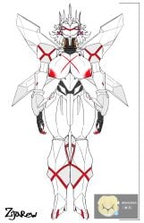 1girl armored boobs boobs_out emperor_(tdx) roblox roblox_game robloxian solo solo_female tower_defense_x zijarew