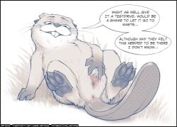 1girls anus artonis beaver beaver_tail buckteeth clitoris dialogue disney english_text feet female feral genitals hi_res hoppers humanoid_genitalia humanoid_vulva mabel_tanaka mammal monochrome pawpads presenting presenting_vulva rodent solo speech_bubble spread_vulva spreading teeth text vulva whiskers