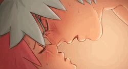 1boy 1boy1girl 1girls animated blush blushing close-up closed_eyes forehead_to_forehead gif hatake_kakashi hetero male/female naruto naruto_(series) naruto_shippuden neonanything pink_hair sakura_haruno scar scar_across_eye sex straight straight_sex student student-teacher sweat sweatdrop teacher teacher_and_student white_hair