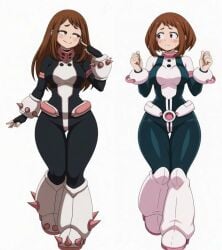 2girls academy_d.va ai_generated ass doggy_style fan_character futanari hero lesbian_sex moan my ochako_uraraka original_character sex tagme thick_thighs uraraka_ochako video yuri