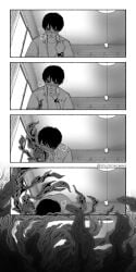 black_hair hikaru_ga_shinda_natsu hikaru_indou monster_boy the_summer_hikaru_died yaoi yoshiki_tsujinaka