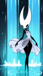 1girl ai ai-created ai_art ai_assisted ai_generated black_body breasts bug bug_girl dress female female_only hollow_knight hollow_knight:_silksong hollow_knight_(franchise) hornet_(hollow_knight) pussy small_breasts solo solo_female spider spider_girl team_cherry