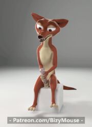 1boy 2016 3d animated anthro bizymouse disney duke_weaselton male male_only mammal masturbation mustelid nude penis solo weasel zootopia