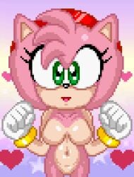 amy_rose animated bouncing_breasts cute_girl solo solo_female solo_focus sonictopfan