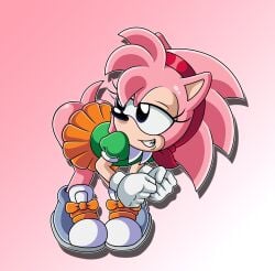 1girls amy_rose ass classic_amy_rose cub female horny_female looking_back mobian_(species) pink_fur pink_hair presenting_ass smile sonic_(series) sonic_the_hedgehog_(series) sonictopfan young