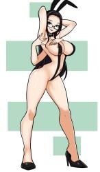 areola_slip bunnysuit hana_hana_no_mi high_heels huge_breasts large_breasts leotard nico_robin one_piece thick_thighs thighs