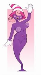 big_breasts bulge hat mario_(series) miliandpaint paper_mario paper_mario:_the_thousand-year_door pierced_belly_button pink_hair sweat vivian_(paper_mario) witch_hat