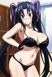 ai_generated big_breasts high_school_dxd purple_eyes serafall_leviathan twintails