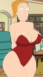 female female_only huge_ass huge_breasts rick_and_morty solo summer_smith swimsuit valpol0n