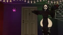 electric_ryu female ghost_face halloween scream_(franchise) vrchat vrchat_avatar