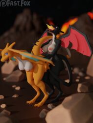 charizard dragon from_behind furry futanari futanari futanari/female futanari_penetrating only pokemon pokemon_(species)