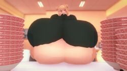 1girls 3d after_eating bare_belly bbw bbw_mom big_belly big_breasts black_clothing black_sweater bloated_belly bloated_stomach blonde_hair blush closed_eyes eating eating_food empty_plates exposed_belly fat_belly feeding female_only hair_buns hands_on_face housewife_(ngs) huge_belly huge_breasts hyper_breasts koikatsu large_breasts mature_female milf ngs_(artist) plate plump sitting sitting_on_chair smile ssbbw sweater table venus_body weight_gain