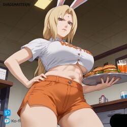 ai_generated blonde_hair brown_eyes hooters looking_at_viewer mature milf naruto shademasterai tsunade