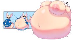 2024 absurd_res aggretsuko anthro areola artist_name ass belly belly_expansion big_belly big_breasts bodily_fluids breast_expansion breasts canid canine clothed clothing colored digital_media_(artwork) expansion female fennec_fox fenneko fox growth hand_on_belly hi_res huge_belly huge_breasts humanoid hyper hyper_belly hyper_breasts hyper_pregnancy inflation lactating mammal navel nipples office_clothing office_lady outie_navel partially_clothed pregnant pregnant_anthro pregnant_female sanrio sequence shaded solo thick_thighs torn_clothing true_fox wide_hips worried zegorav