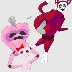 2girls animatronic animatronic_female anthro cat charlene_(five_nights_with_charlotte's) charlotte_(five_nights_with_charlotte's) disembodied_penis five_nights_with_charlotte's incrimit7 request roblox roblox_game self_upload sex tagme