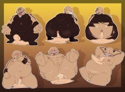 2boys anal anal_sex bald_man balls belly big_belly clothing cum cum_in_anus fat fat_belly fat_man fullmetal_alchemist gay gluttony_(fullmetal_alchemist) jerseydevil larger_male male male_nipples male_only nipples nude nude_male obese obese_male overweight overweight_male penis penis_in_anus penis_size_difference size_difference smaller_male yaoi