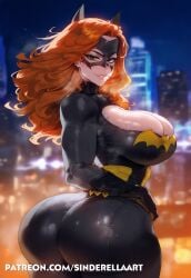 ai_generated ass_bigger_than_head barbara_gordon batgirl batman_(series) big_breasts big_butt breasts_bigger_than_head busty costume curvaceous dc dc_comics female heavenly_ass hero heroine huge_ass huge_breasts large_ass large_breasts patreon patreon_url patreon_username sinderellaart superhero thick thick_ass thick_legs thick_thighs voluptuous voluptuous_female