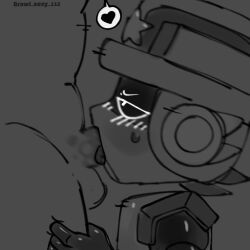 angry_face blowjob brawl_sexy_112 brawl_stars faceless_male gay lawrie_(brawl_stars) monochrome unseen_male_face