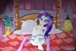 1girls accurate_art_style bed bedroom blue_eyes blue_panties dieart77 equestria_girls female female_only friendship_is_magic hasbro long_hair medium_breasts my_little_pony nightgown panties panties_removed purple_hair rarity_(eg) removing_panties solo solo_female white_skin