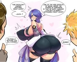 1girls 2boys aqua_(kingdom_hearts) ass ass_awe back_view big_ass big_breasts big_butt bimbo breasts bubble_ass bubble_butt compression_shorts fat_ass fat_butt gigantic_ass huge_ass huge_breasts huge_butt kingdom_hearts kingdom_hearts_birth_by_sleep kingdom_hearts_iii large_ass large_breasts looking_at_ass massive_breasts pinkkoffin terra_(kingdom_hearts) text thick_ass thick_butt thick_thighs tight tight_clothes tight_clothing ventus