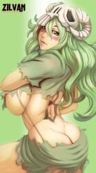 1girls arrancar ass ass_cleavage ass_peek big_ass big_breasts bleach boobs_and_butt_pose breasts butt_crack female female_focus female_only light-skinned_female light_skin nelliel_tu_odelschwanck nipples sideboob solo solo_female solo_focus tagme tattoo tattoo_on_back torn_clothes zilvan