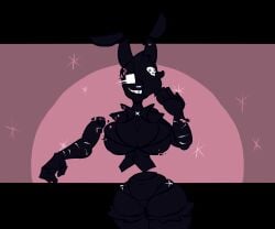 1girls anthro big_breasts breasts collared_shirt disembodied_arms female female_only five_nights_at_freddy's five_nights_at_freddy's_2 glitching hair_over_one_eye half_dressed huge_breasts large_breasts massive_breasts panties rule_63 shadow_bonnie skull smiling smiling_at_viewer stockings stormkinght thick voluptuous voluptuous_female