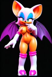 3d 3d_(artwork) ai_generated breasts female novelai pussy rouge_the_bat sonic_(series) sonic_the_hedgehog_(series)
