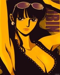 chitrartum female female_only nico_robin one_piece sunglasses