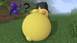 3d animated fat game_freak inflation mawee mawile minecraft nintendo no_sound pokemon pokemon_(species) salsa_lele tagme video weight_gain