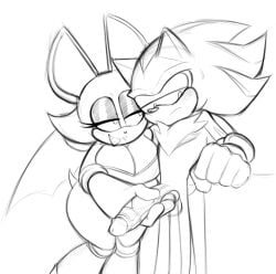 1boy1girl big_ass big_breasts blush grabbing grabbing_penis jerking rouge_the_bat shadow_the_hedgehog shy smile smiling smiling_at_partner snesti sonic_(series) sonic_the_hedgehog_(series) sweat sweatdrop tagme