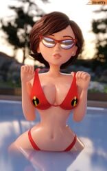 1girls 3d big_breasts bikini bottom_heavy breasts brown_eyes brown_hair bust busty chest clothed curvaceous curvy curvy_figure disney elastigirl female female_focus female_only hazel_eyes helen_parr hero heroine hi_res highres hips hourglass_figure huge_ass huge_breasts large_ass large_breasts legs light-skinned_female light_skin mature mature_female milf mother pixar pixar_mom pool poolside safe slim_waist smitty34 solo summer sunglasses superhero superheroine the_incredibles thick thick_hips thick_legs thick_thighs thighs thong tinted_eyewear top_heavy voluptuous voluptuous_female waist wide_hips