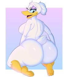 1girls anatid anseriform anthro anthro_only ass avian barefoot bedroom_eyes big_butt bird boolishclara breasts completely_nude completely_nude_female daisy_duck disney duck feet female female_only full_body hi_res naked naked_female narrowed_eyes nude nude_female pinup pose seductive solo solo_female thick_thighs