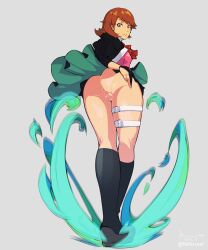 2024 anus ass ass_focus atlus big_ass big_butt brown_eyes brown_hair butt clothed clothing holster looking_back no_panties ntazrael persona persona_3 persona_3_reload pussy ribbon shoes simple_background socks tagme thick_thighs upskirt video_game_character video_games wind_lift yukari_takeba