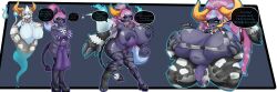 1futa 1girls balls big_breasts blue_skin breast_expansion breasts breasts_bigger_than_head clothed clothing cow_girl cow_print demon_girl demon_horns dialogue disgaea disgaea_6 english_text erection evil_eye_(disgaea) female fully_clothed futanari huge_breasts humanoid humanoid_penis kneeling mostly_nude nippon_ichi_software penis penis_expansion possession solo_focus standing text thick_thighs wide_hips zerotaichi