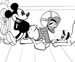 2boys anal anal_sex donald_duck furry gay gay_sex greenzbamboo male male/male male_only mickey_mouse public_domain steamboat_willie uncensored yaoi