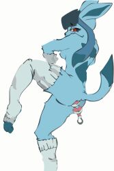 anal anal_beads anal_beads_in_ass anal_sex anthro blue_body blue_fur canid clothing eeveelution female female_pokemon fur generation_4_pokemon glaceon gloves handwear hi_res humanoid leg_warmers legwear mammal nintendo nowu object_in_ass penetration pokeball pokeball_anal_beads pokeball_sex_toy pokemon pokemon_(species) sex_toy sex_toy_in_ass sex_toy_insertion solo solo_focus