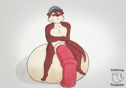 animal_genitalia anthro balls big_balls big_penis flaccid fur huge_balls hyper hyper_balls hyper_penis looking_at_viewer male male_only mammal mustelid nude otter pahpreeka penis simple_background smile solo tiedernas_pocketfox