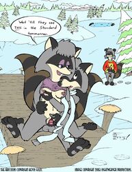 2003 anthro bert_raccoon clothing melissa_raccoon raccoon ralph_raccoon tagme the_raccoons