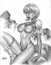 1girls caitlin_fairchild dc dc_comics deacon_black erect_nipples female female_only gen¹³ solo tagme thong wildstorm