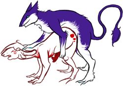 2boys albino delectable_depravity doggy_style furry furry_only gay male male_only multiple_boys original_character pietro.sergal pietrosergal pooka sergal sex white_background